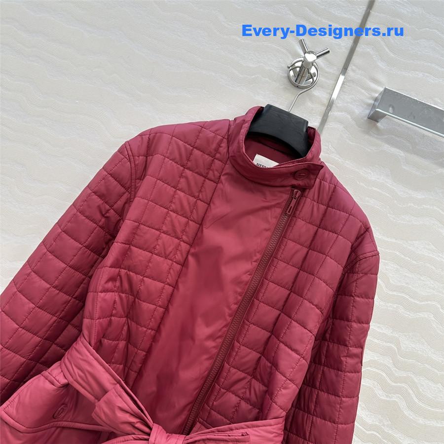 H**me5 red quilted coat