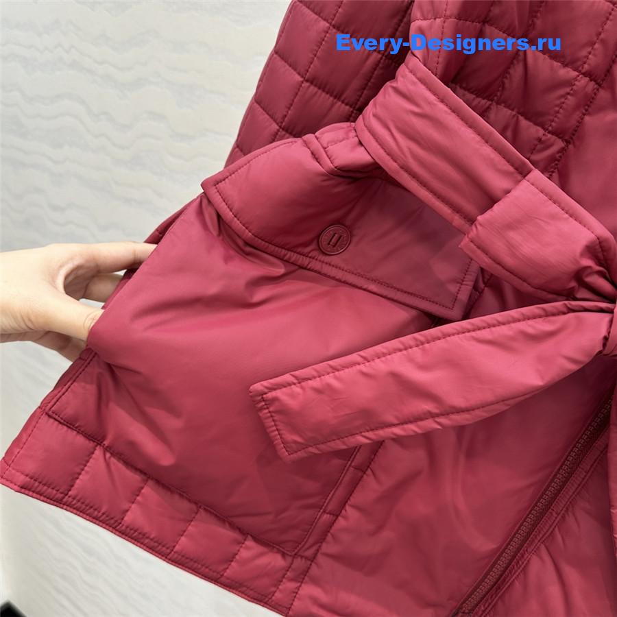 H**me5 red quilted coat