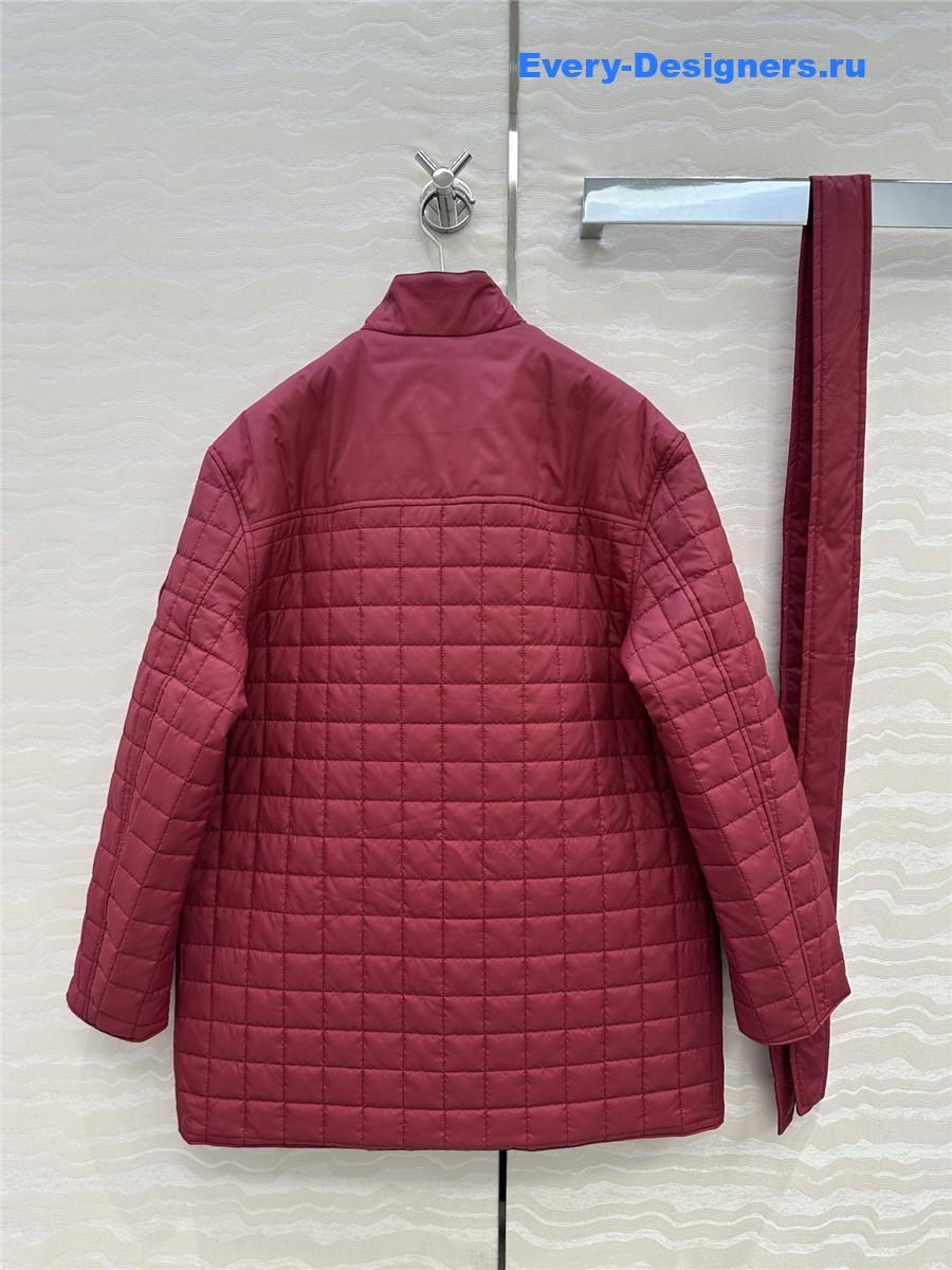 H**me5 red quilted coat