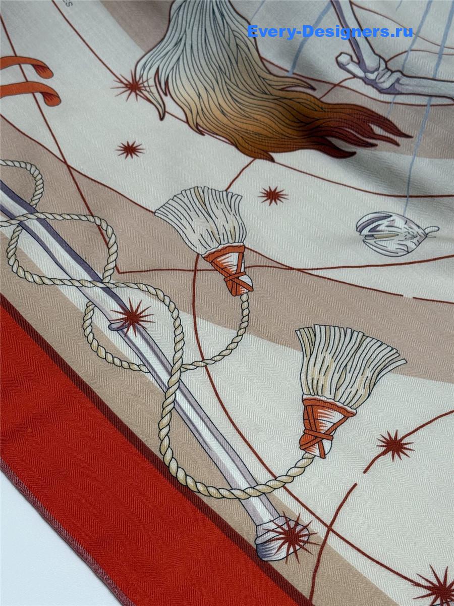 H**me5 orange cashmere silk scarf