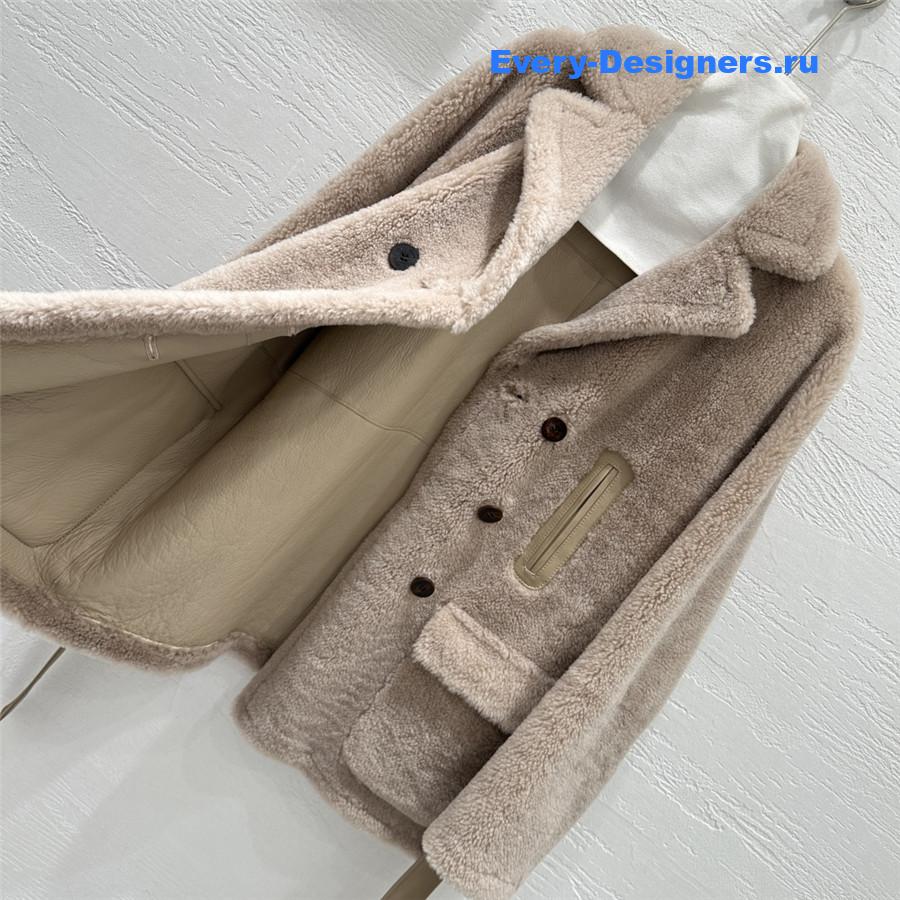 Miu Miu Brown Shearling Jacket