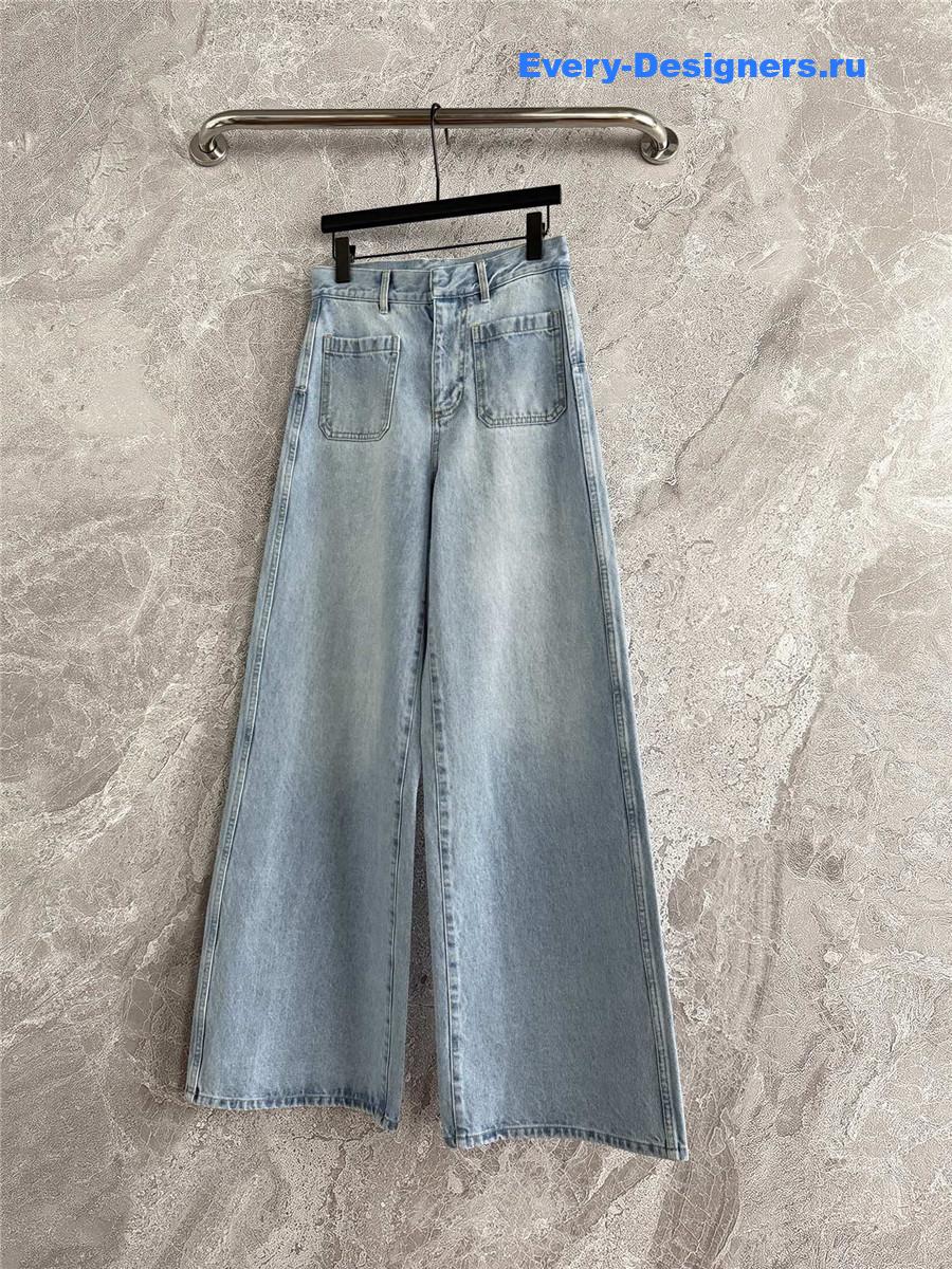 D10r high-rise wide-leg straight jeans