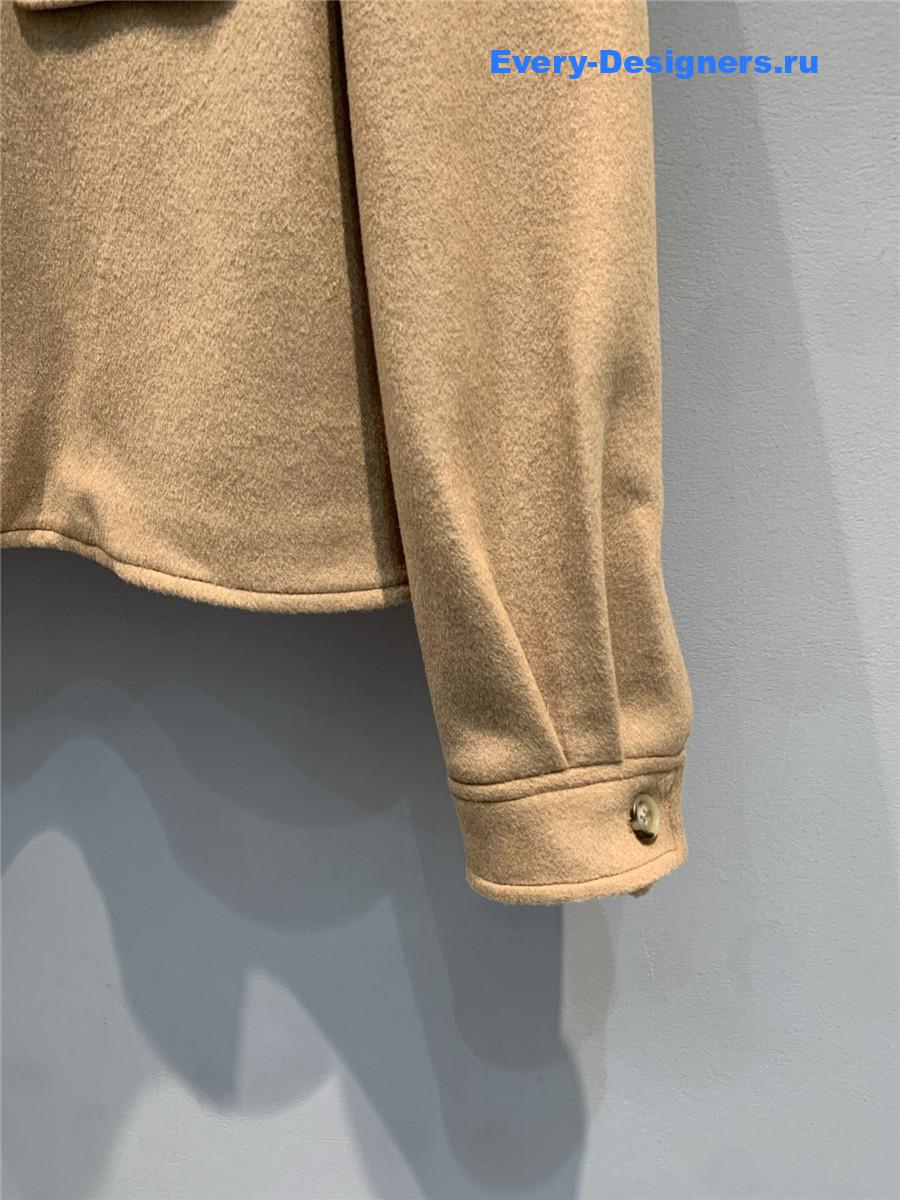 Miu Miu Camel Brown Bonded Camel Hair Blouson Jacket