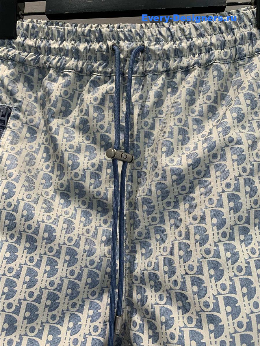 D10r oblique jacquard technical taffeta pants