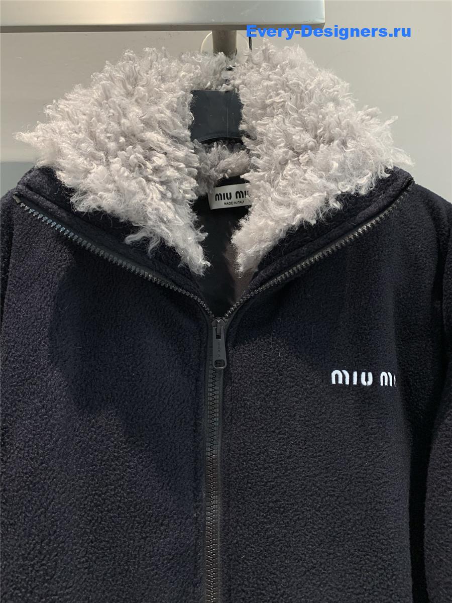Miu Miu Black Fleece Down Jacket