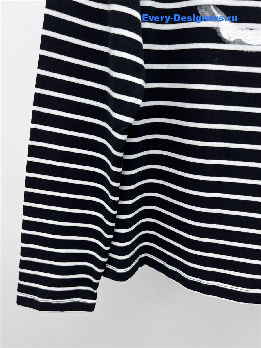 Ch**el cc striped long sleeve