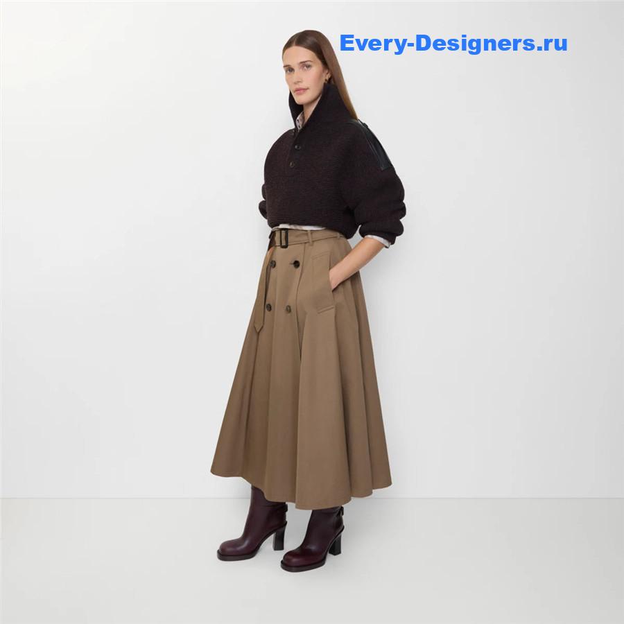 Bv*b*rry brown clay cotton skirt