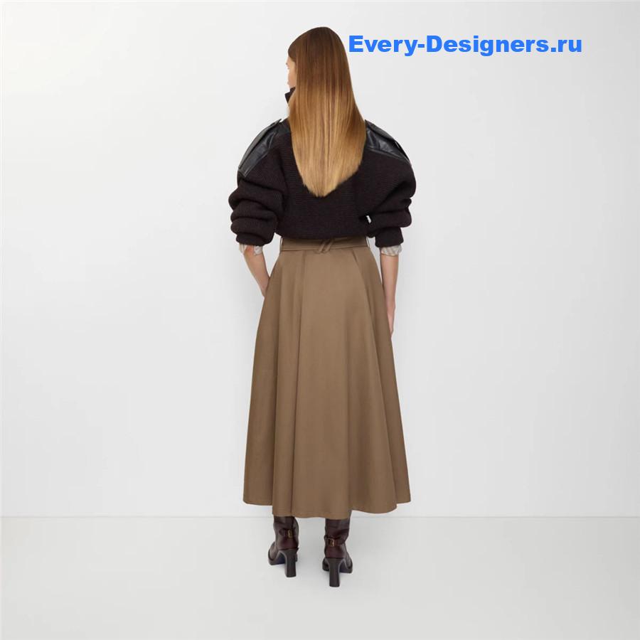 Bv*b*rry brown clay cotton skirt