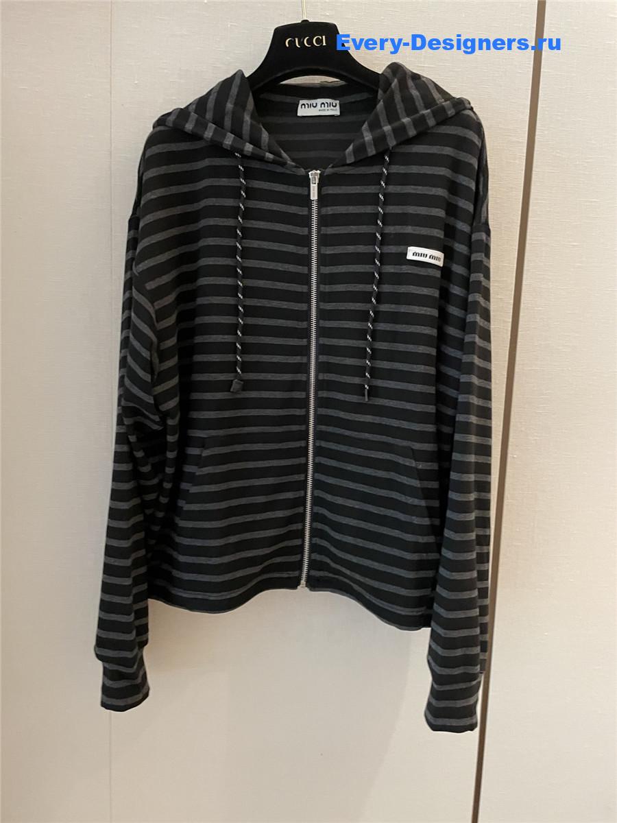 Miu Miu Embroidered Cotton Sweatshirt