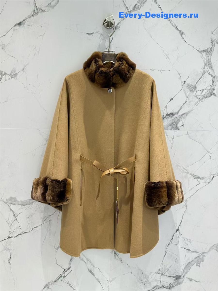 L0r0 P1ana brown salzburg cashmere cape