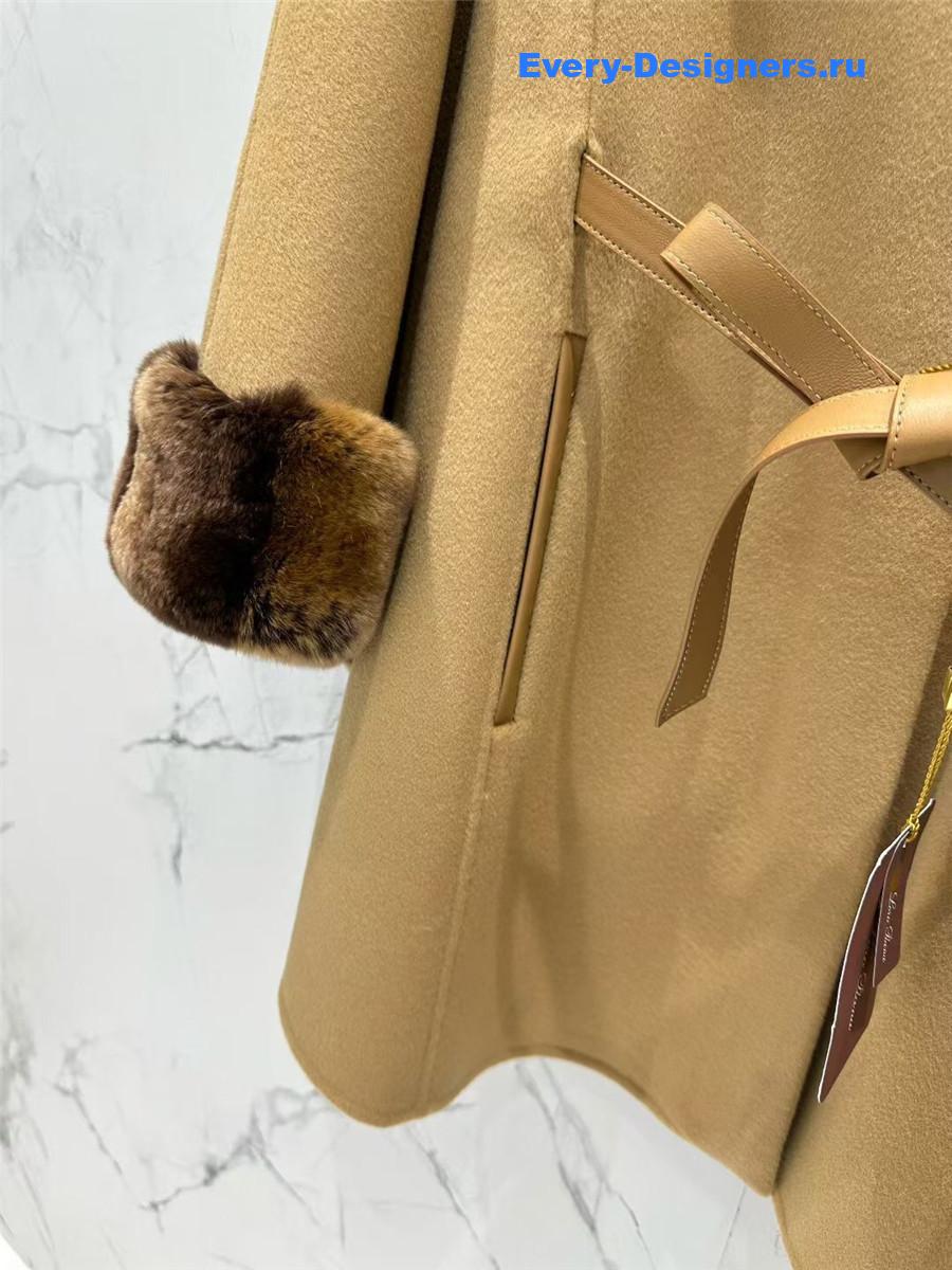 L0r0 P1ana brown salzburg cashmere cape