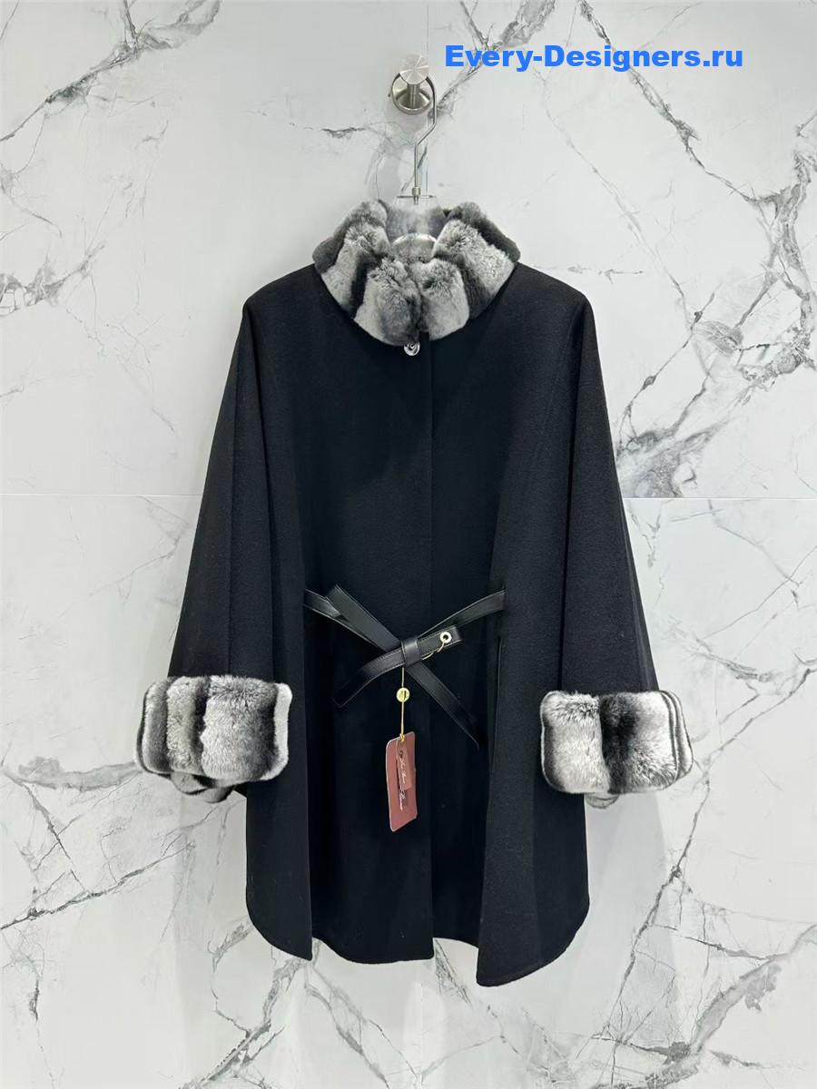 L0r0 P1ana black salzburg cashmere cape