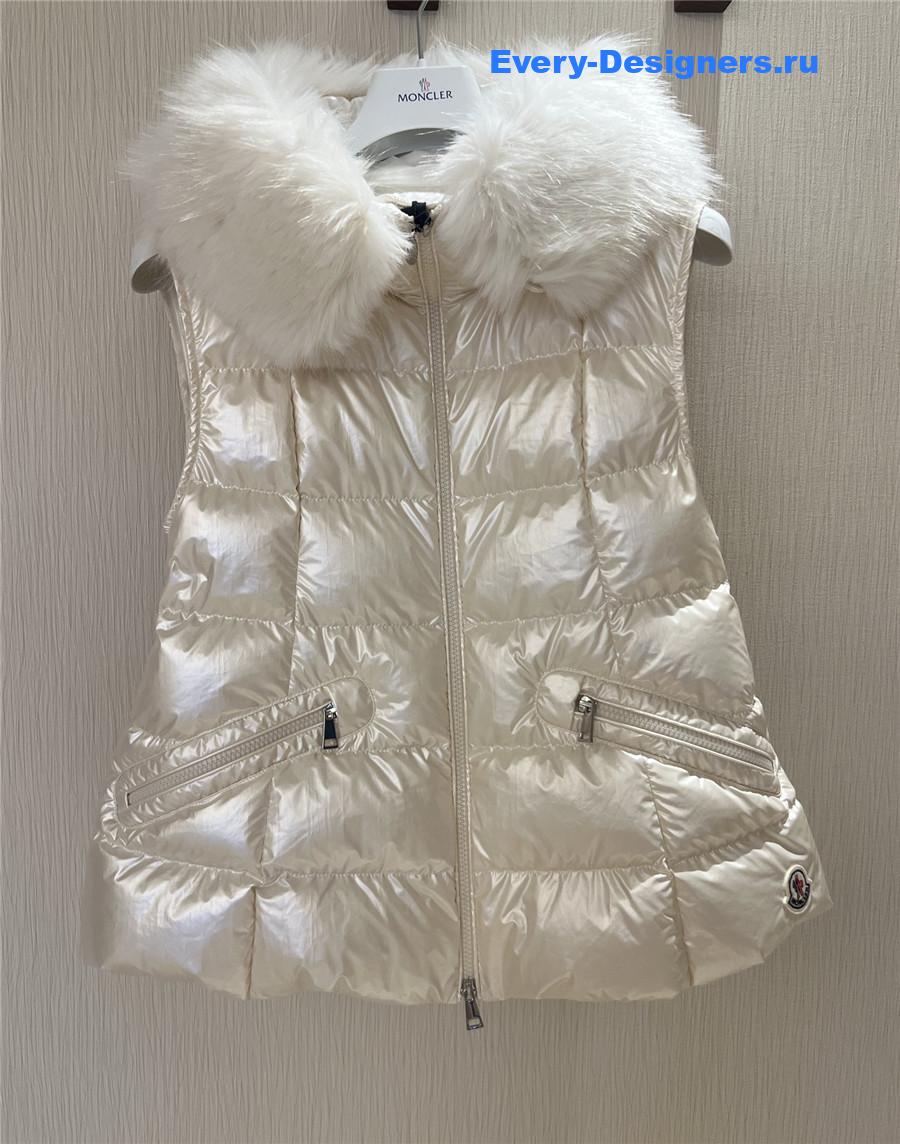 Moncler Anse Laminated Nylon Down Vest