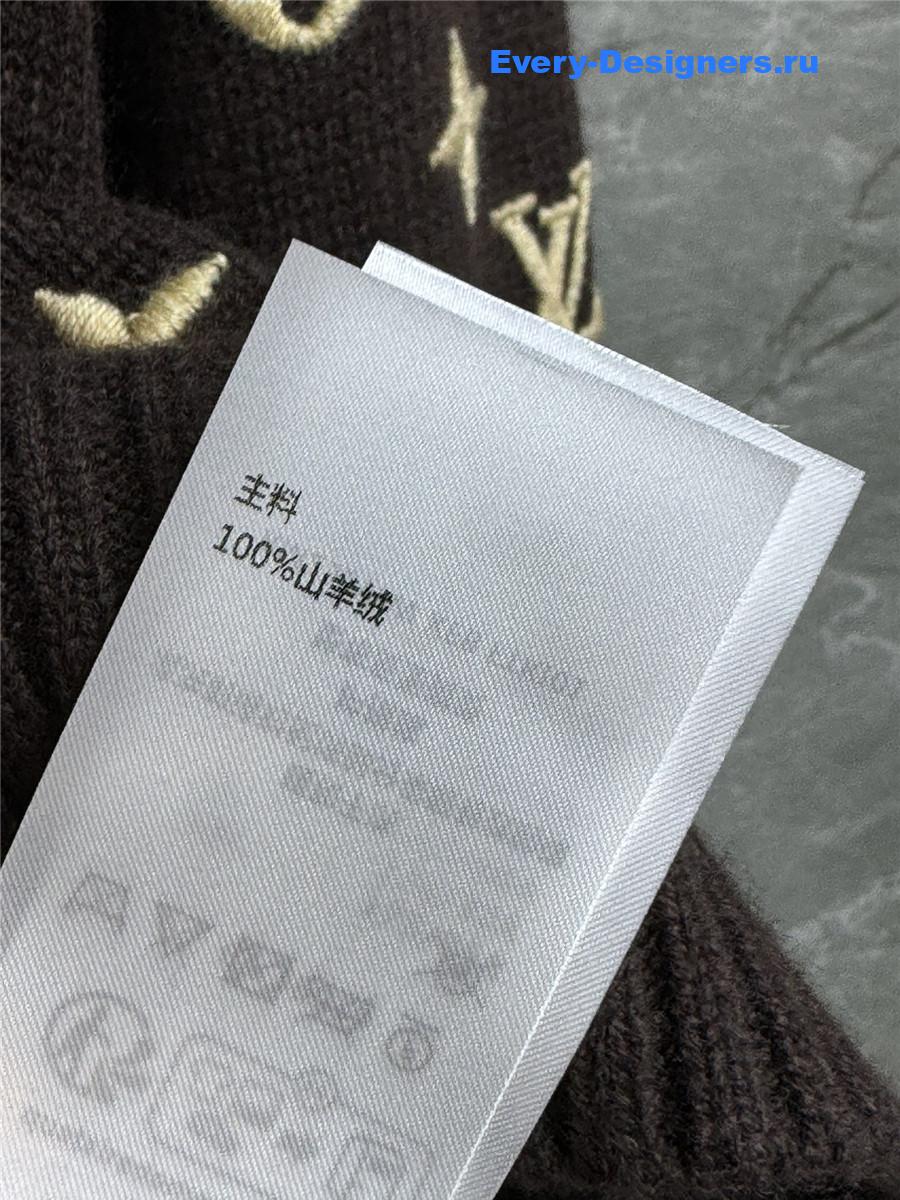 l0vis Vvtt0n brown 3d monogram knit pullover