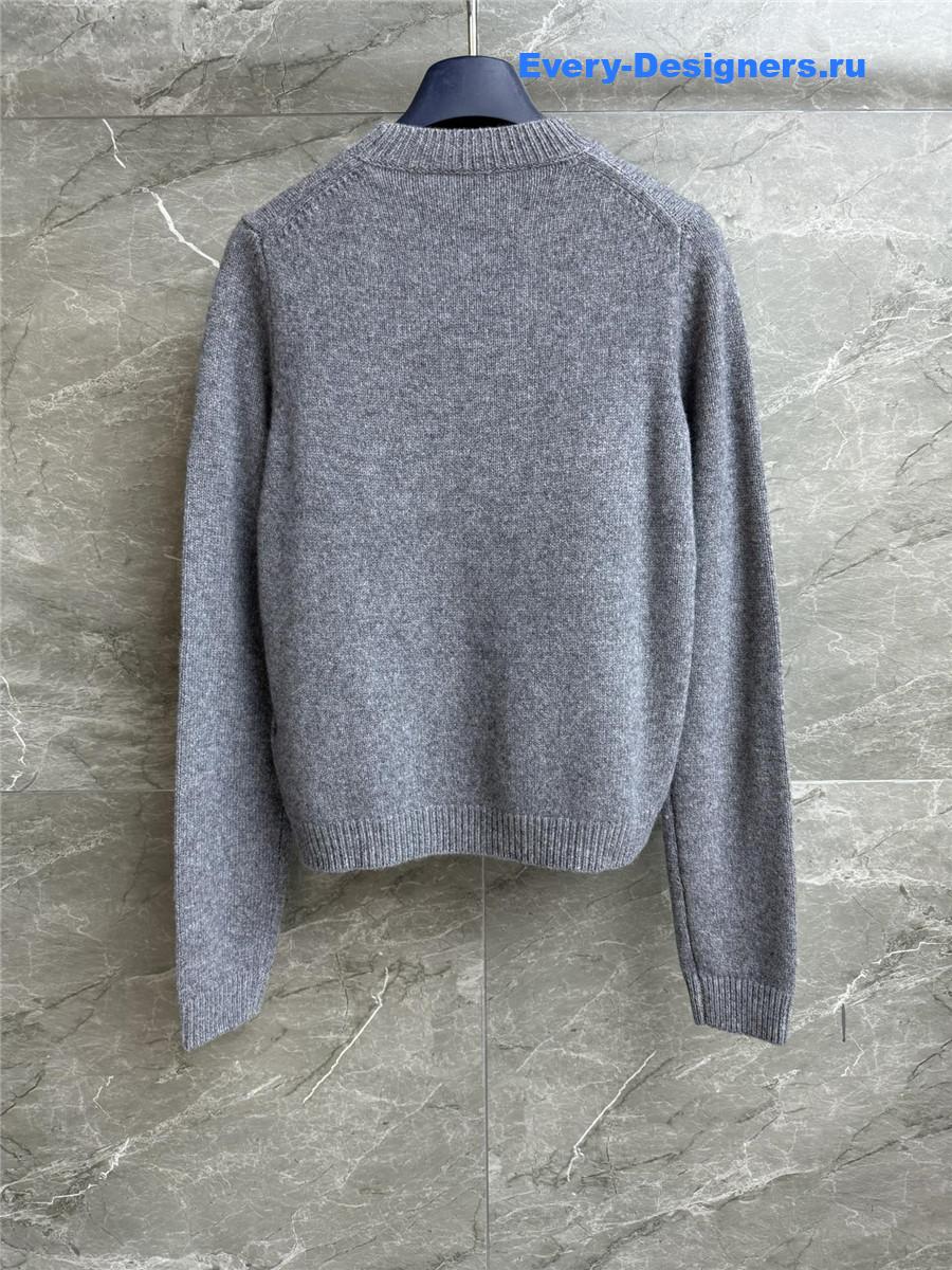 l0vis Vvtt0n grey embroidered signature pullover