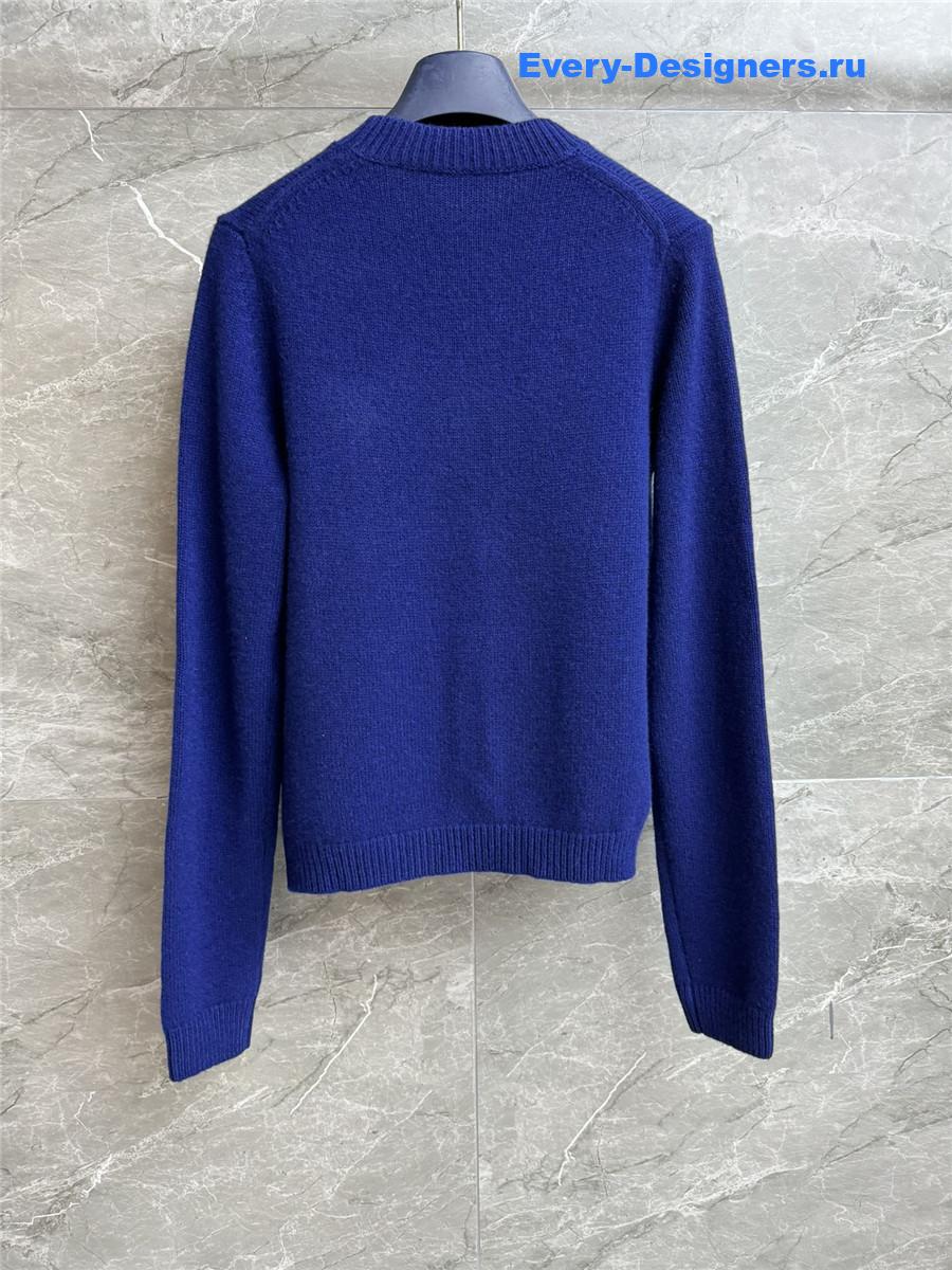 l0vis Vvtt0n blue embroidered signature pullover