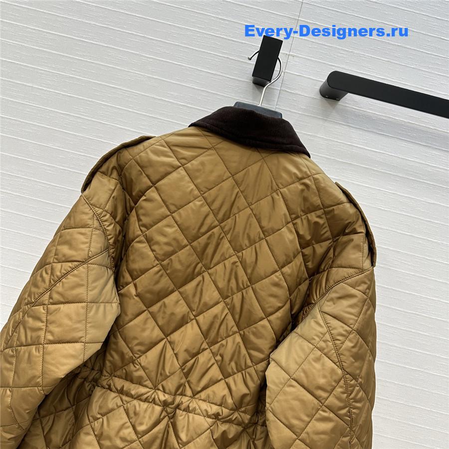 Pra*a brown re-nylon quilted jacket