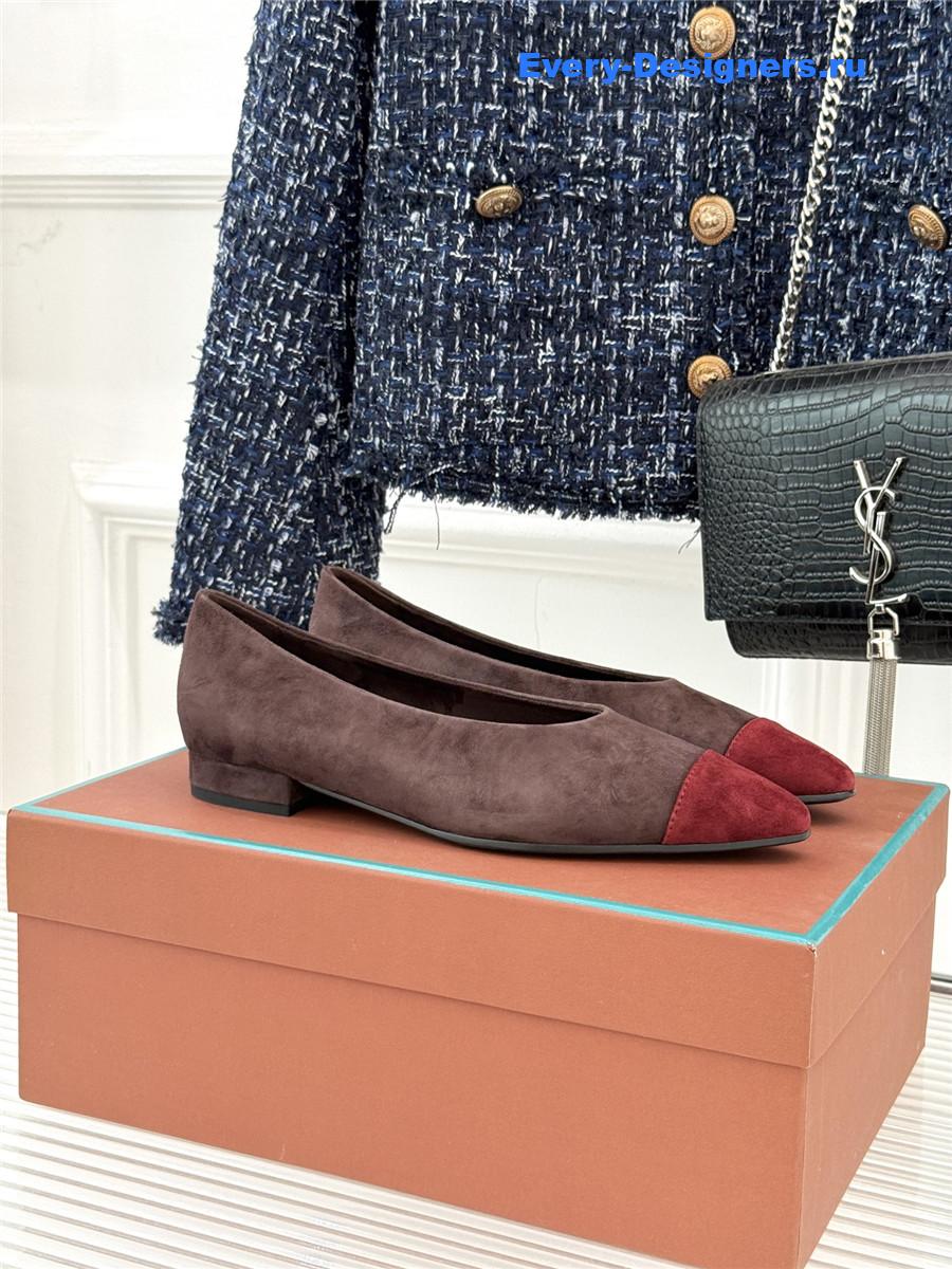 L0r0 P1ana brown suede rebecca ballet flat