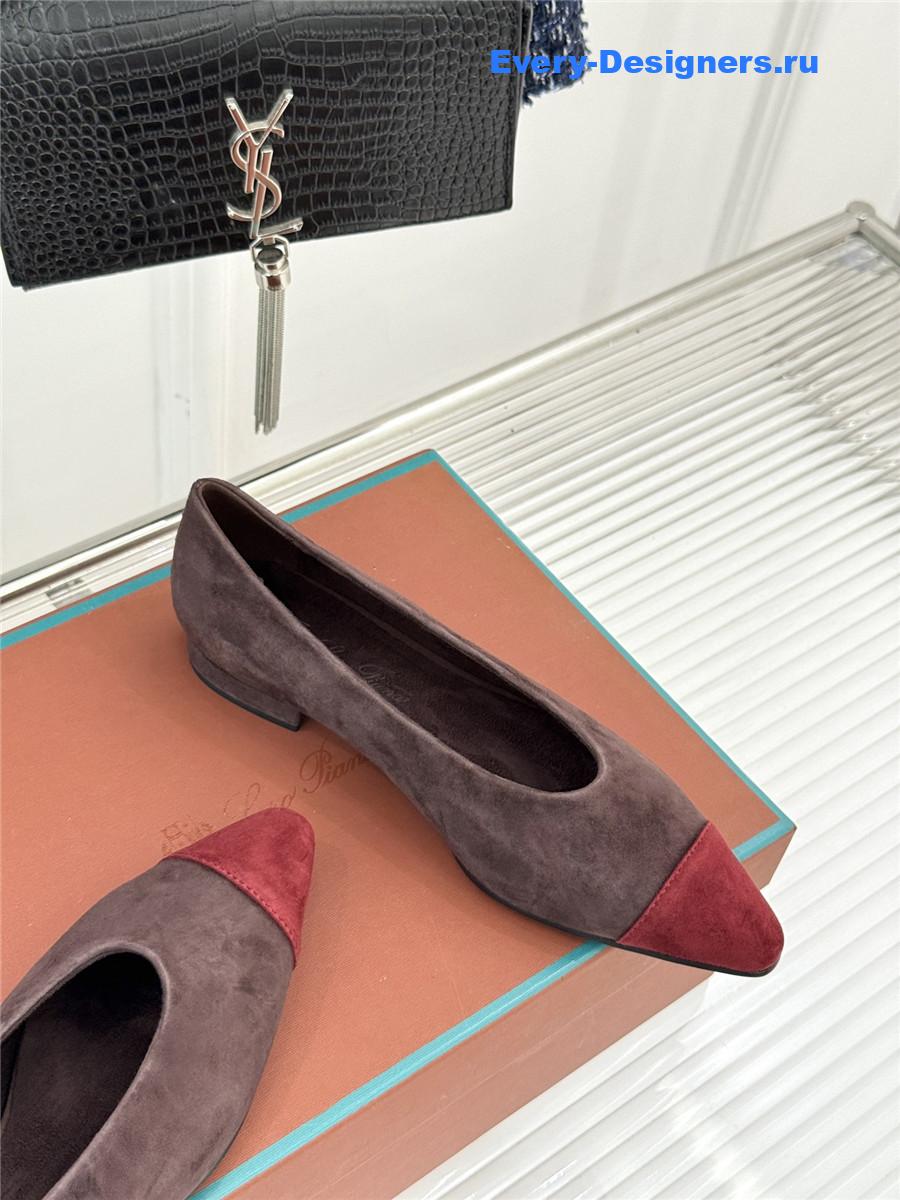 L0r0 P1ana brown suede rebecca ballet flat