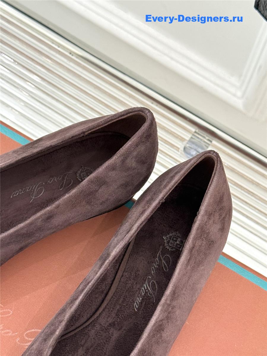 L0r0 P1ana brown suede rebecca ballet flat