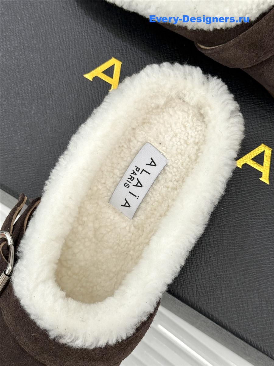 Alaia Chrystie Shearling Mule