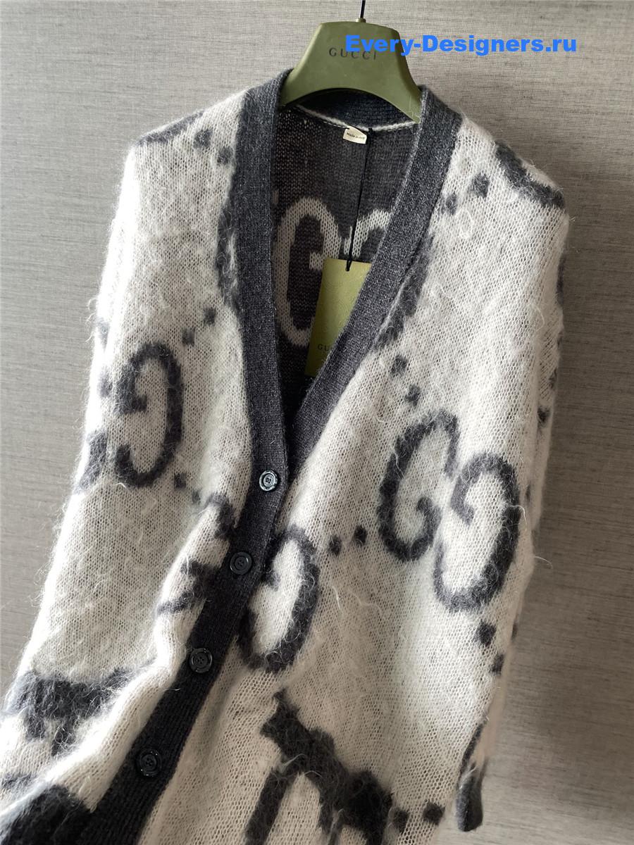 Gvc*1 reversible gg mohair cardigan