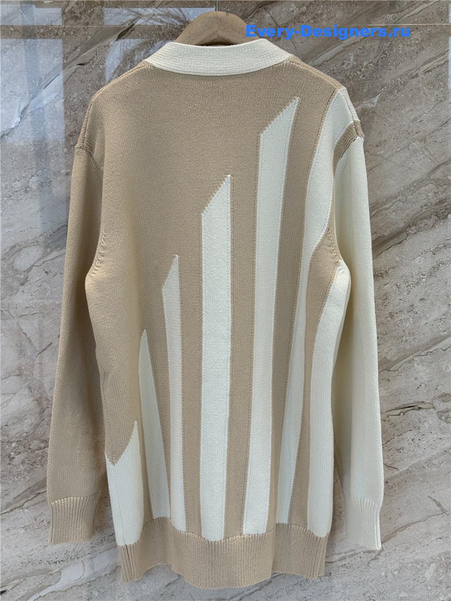 H**me5 brown long-sleeve long cardigan