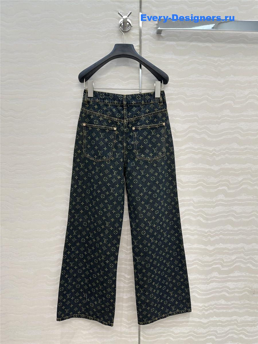 l0vis Vvtt0n monogram blue straight jeans