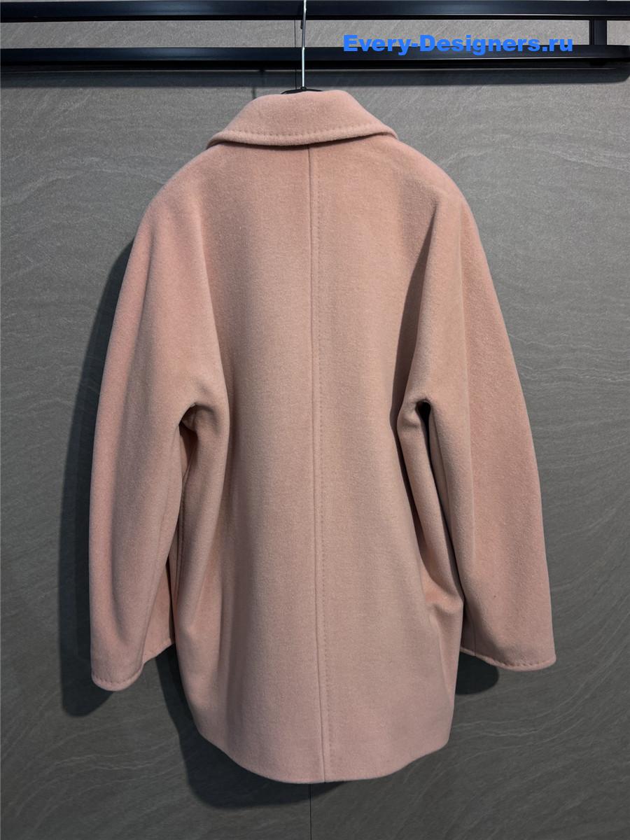 Max Mara Pink Cashmere Rebus Coat