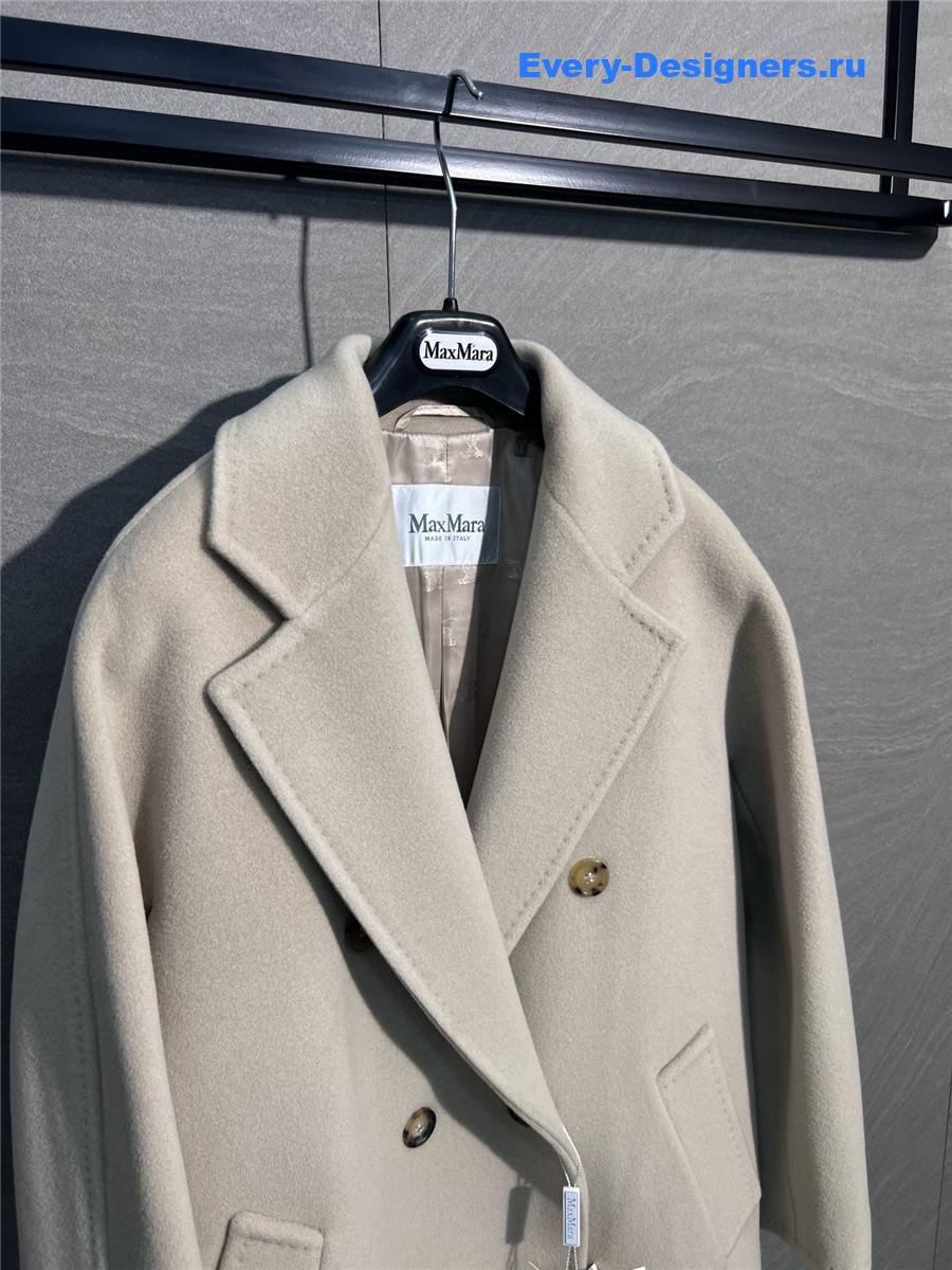 Max Mara Beige Cashmere Rebus Coat