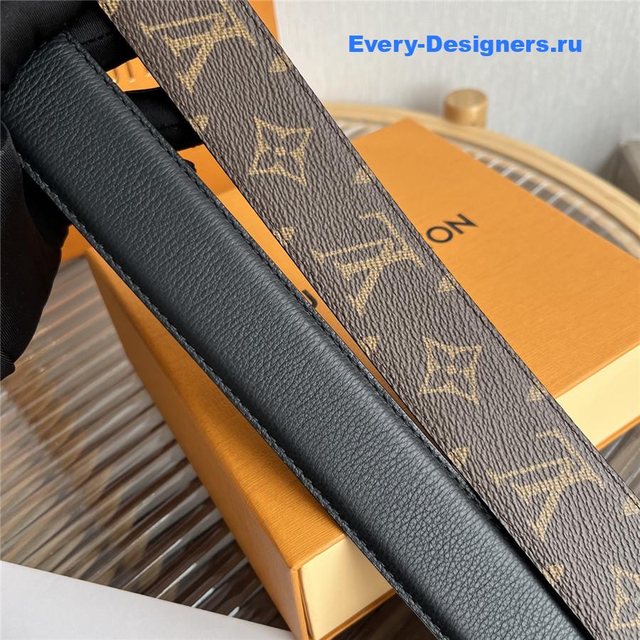 l0vis Vvtt0n silver buckle monogram reversible belt