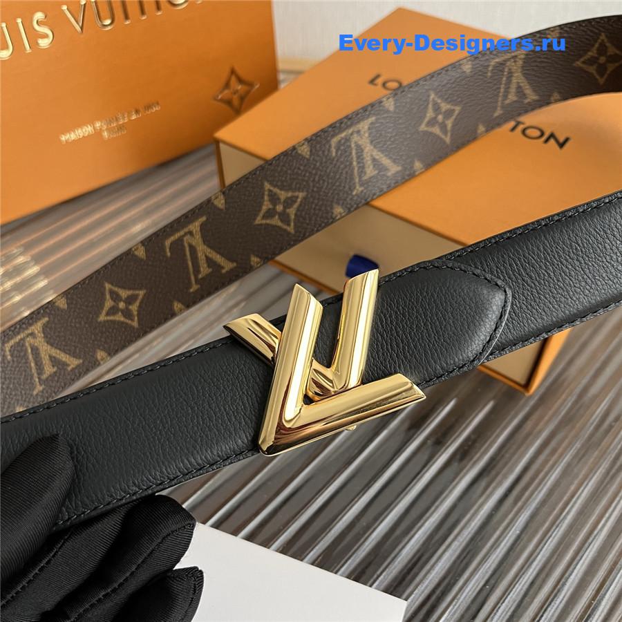l0vis Vvtt0n gold buckle monogram reversible belt