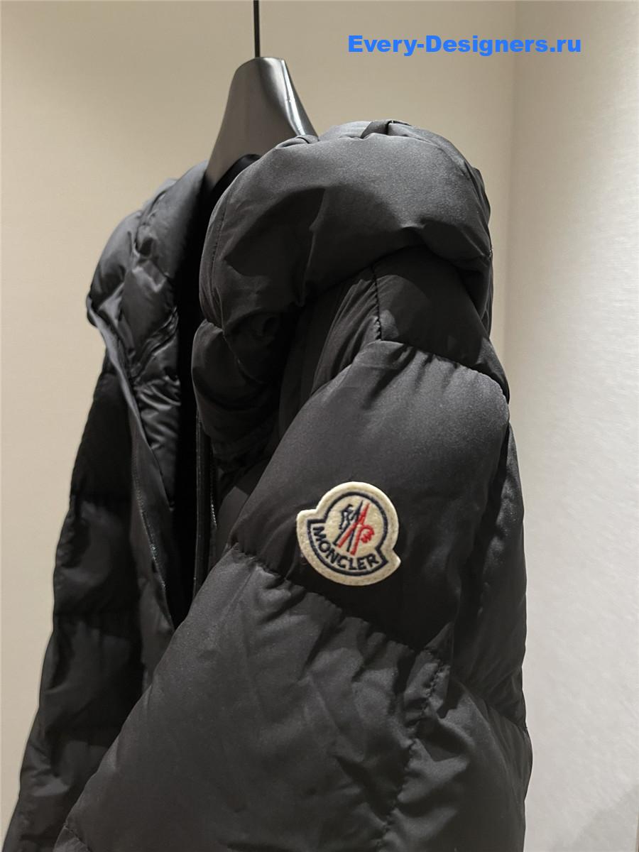 Moncler Black Faucon Long Down Jacket