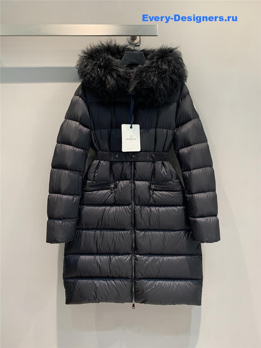 Moncler Black Boedic Hooded Long Down Jacket