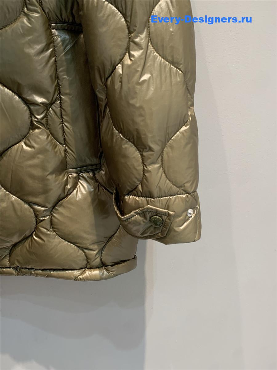 Moncler Olive Green Lombi Hooded Down Jacket