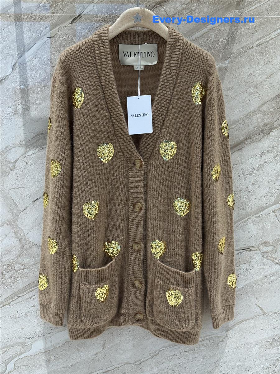 Va1e*ntin0 garavani chevron lurex sweater