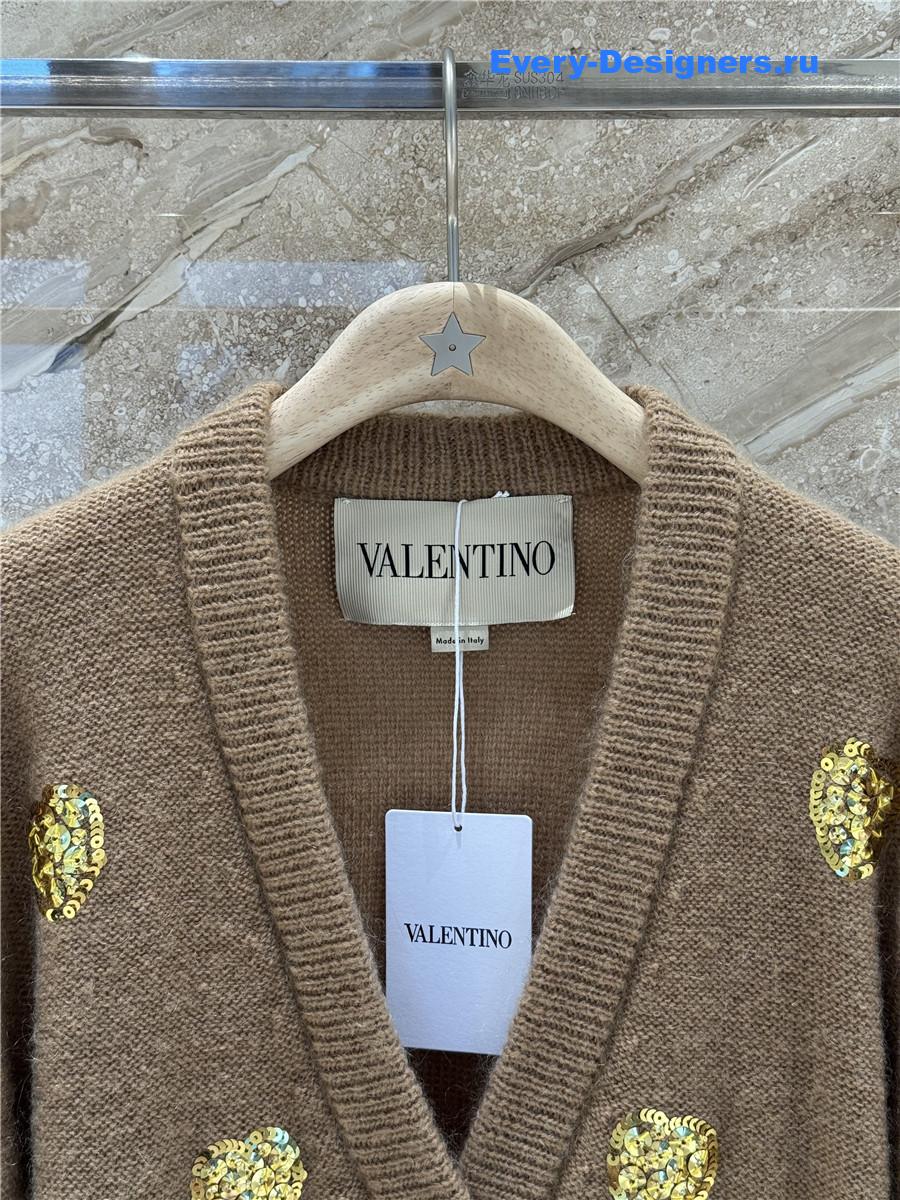 Va1e*ntin0 garavani chevron lurex sweater