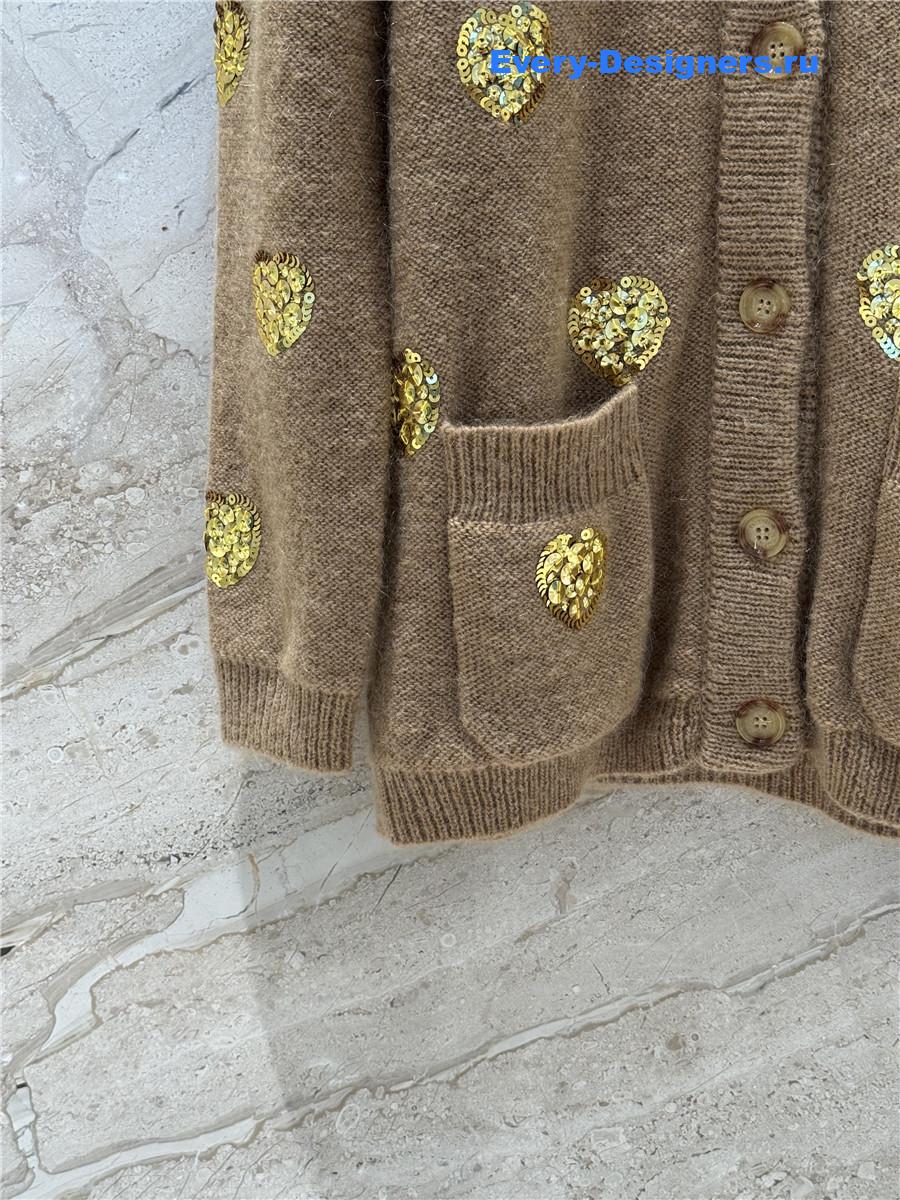 Va1e*ntin0 garavani chevron lurex sweater