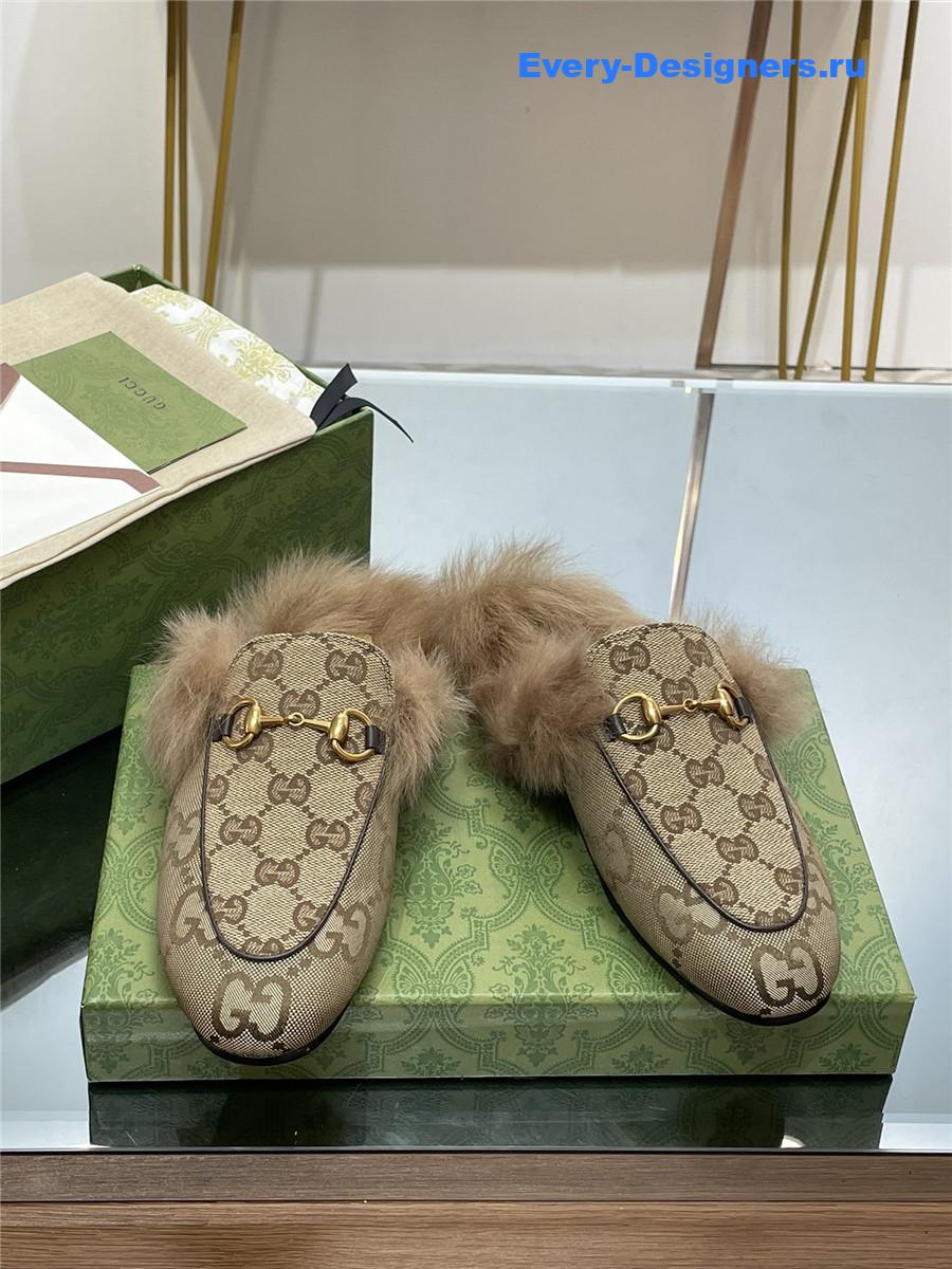 Gvc*1 gg brown canvas canvas mules