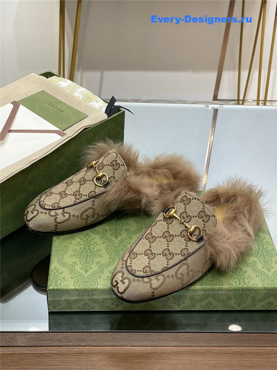 Gvc*1 gg brown canvas canvas mules