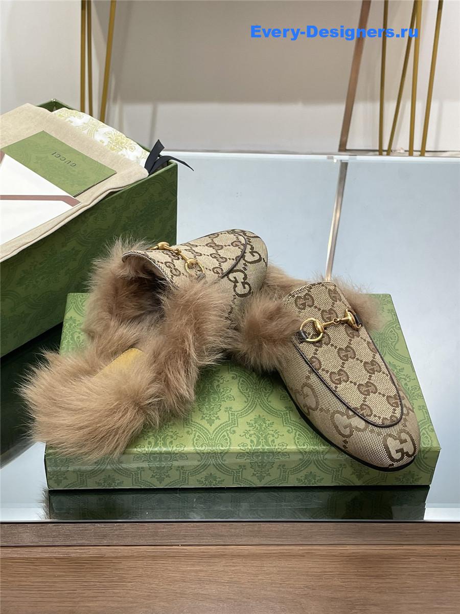 Gvc*1 gg brown canvas canvas mules