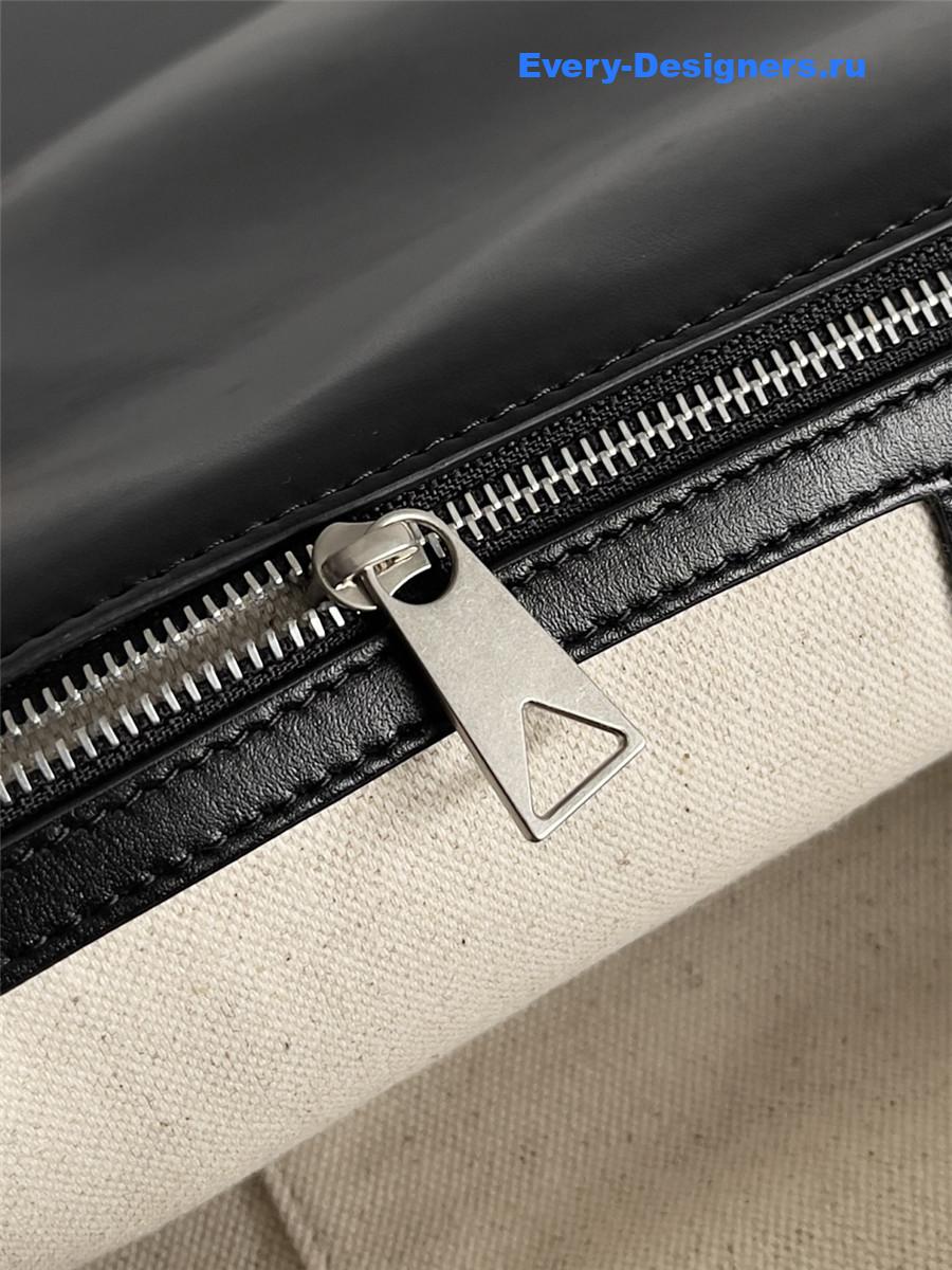 b0tt*ga Ven*ta intrecciato black leather flap briefcase