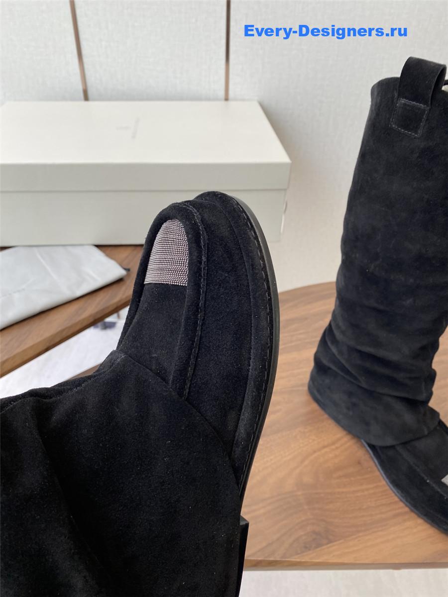 BC Black Striped Suede Long Boots