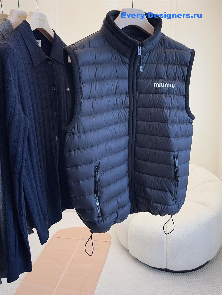 Miu Miu Modern check cotton vest