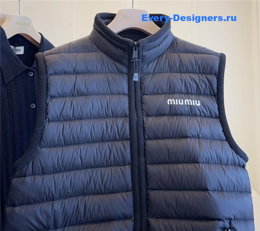 Miu Miu Modern check cotton vest