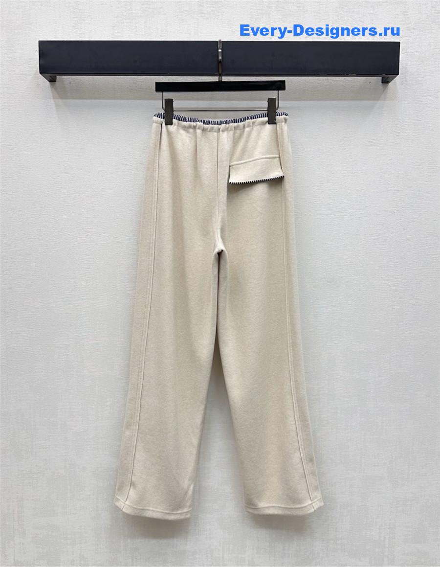 Miu Miu Drawstring Straight-leg Trousers