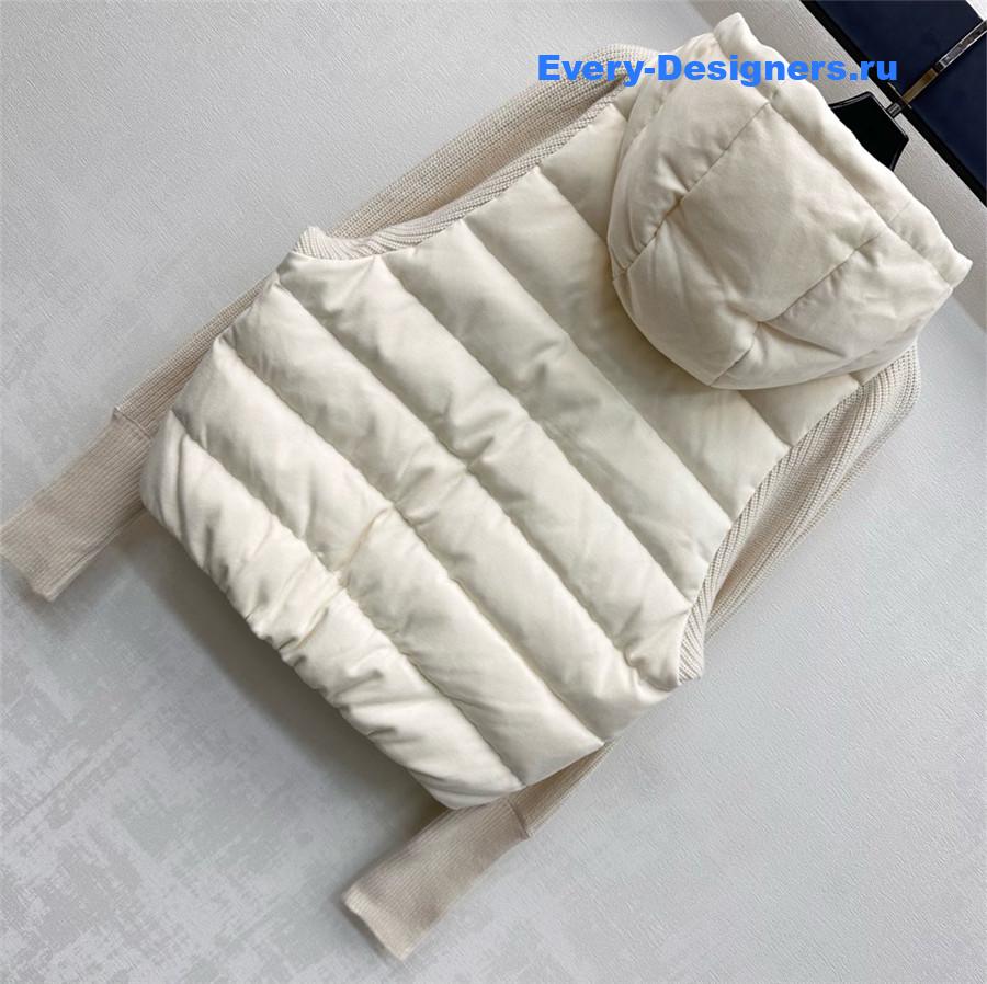 BC Quilted-Shell Ribbed-Sleeve Down Jacket