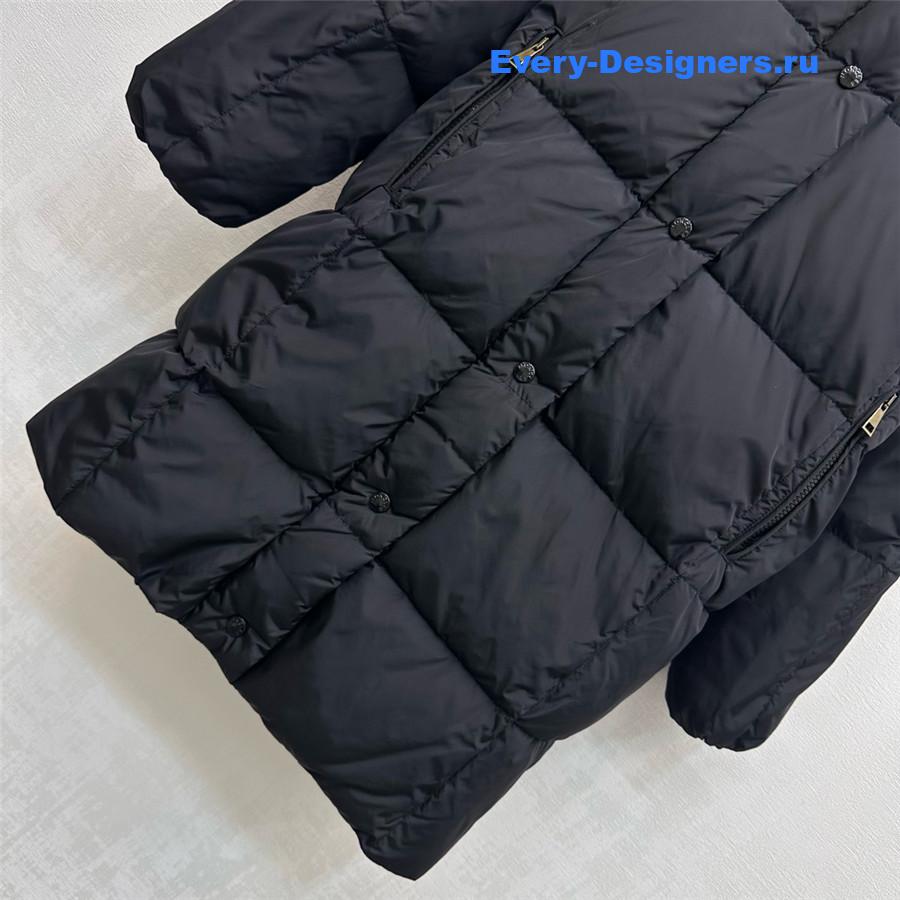 Moncler Black Water-Repellent Down Litte Long Coat