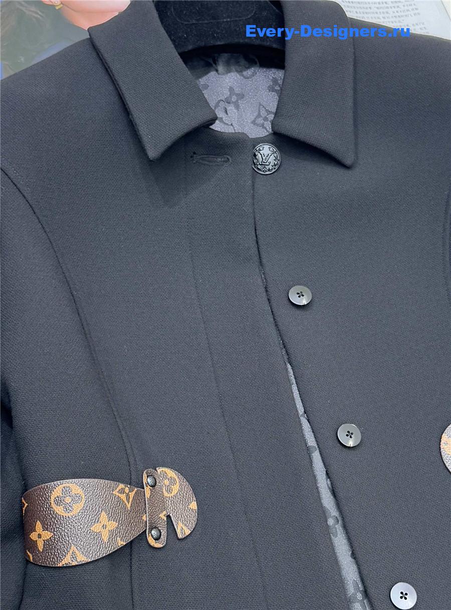 l0vis Vvtt0n black wool tailored long coat