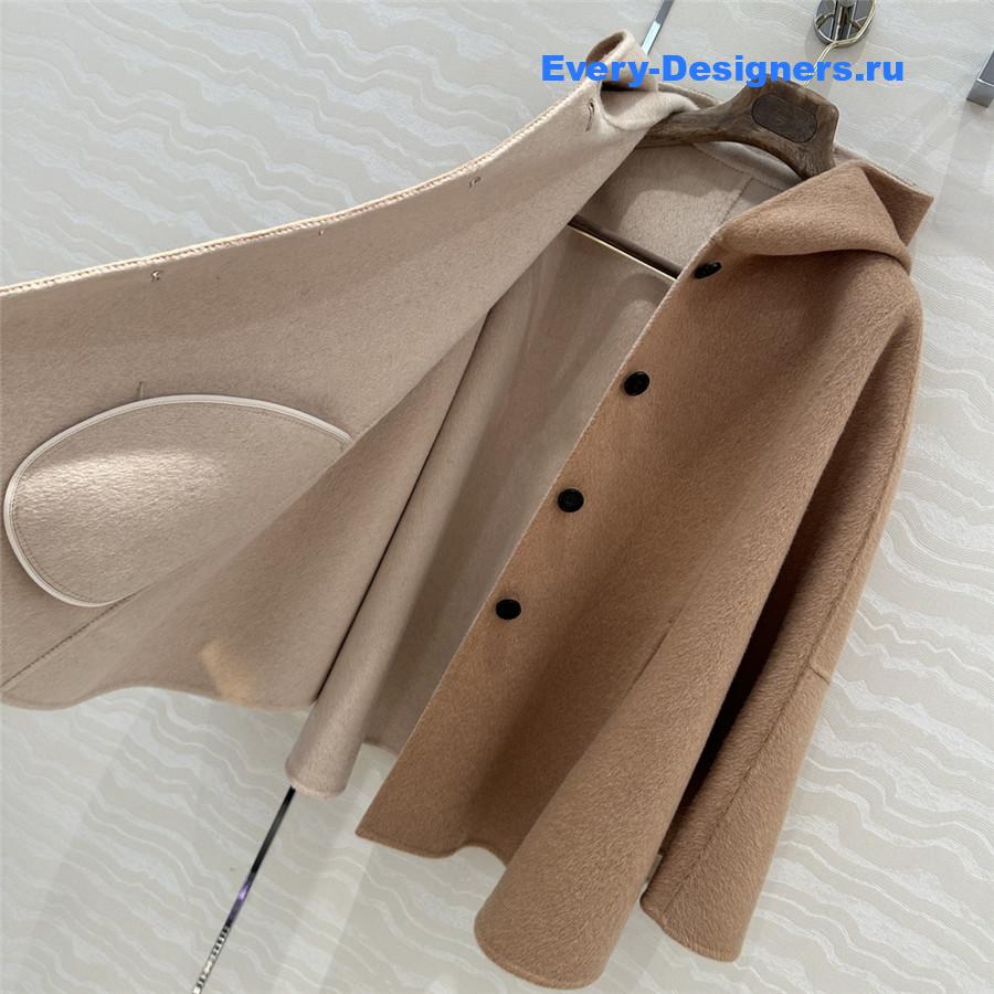 alexandr wang brown hooded cashmere shawl